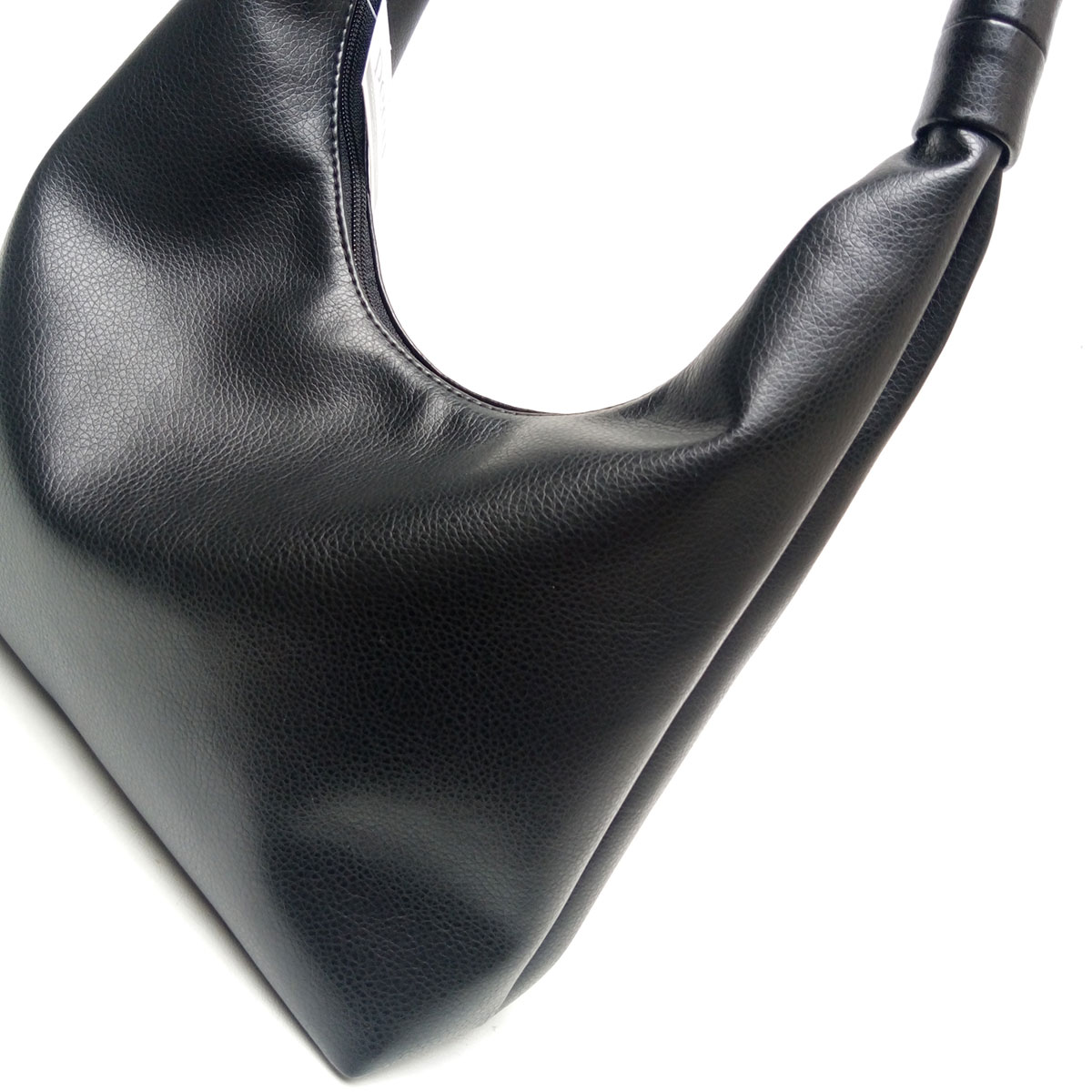 Detalle de Cartera Hobo Mujer Cuero Vegano | Negro