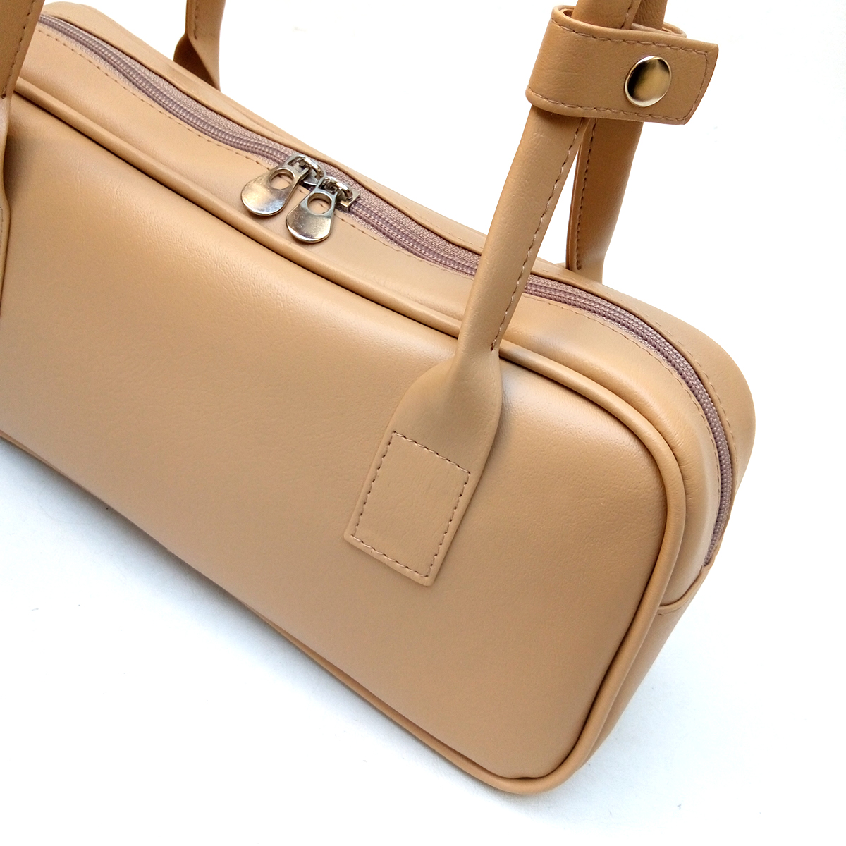 Cartera Baguette Doble Asa En Cuero Vegano