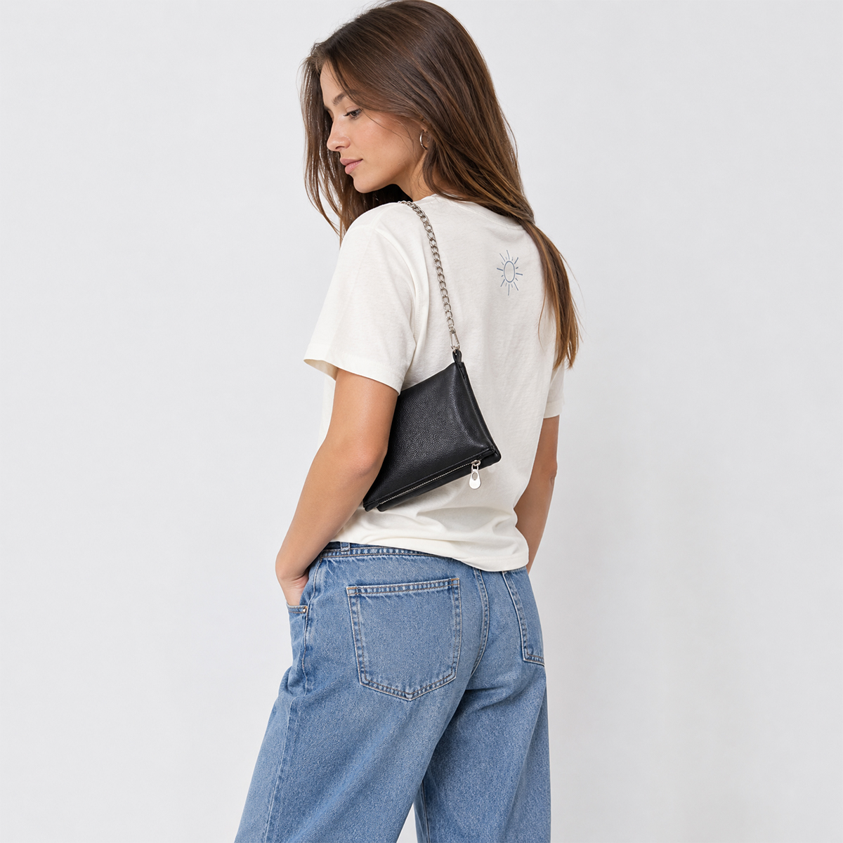 Mini Bag Bandolera Sobre Cuero Vegano