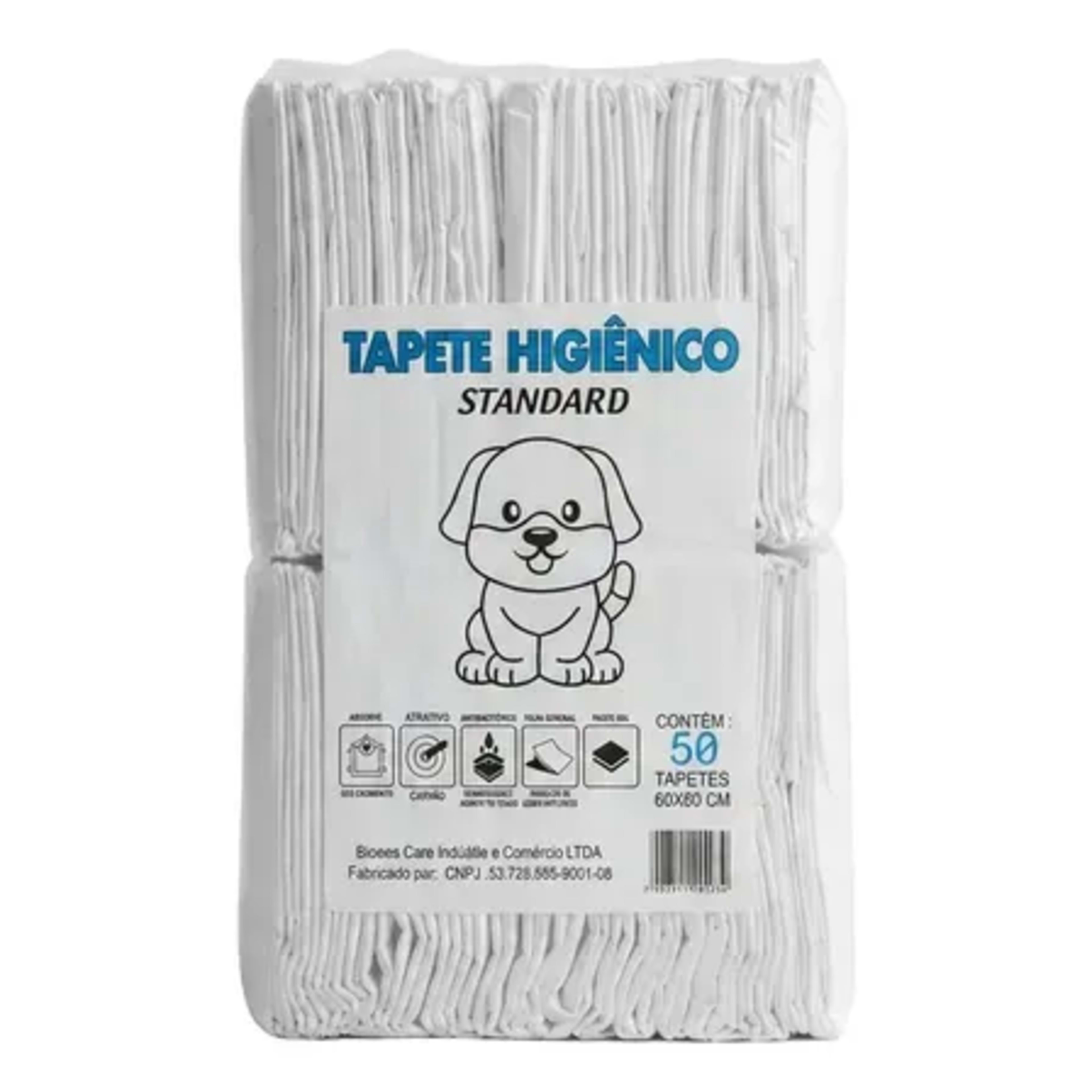 Tapete Higiênico P/ Cães Pet (50 Uni) 1ª Linha 80x60 Branco