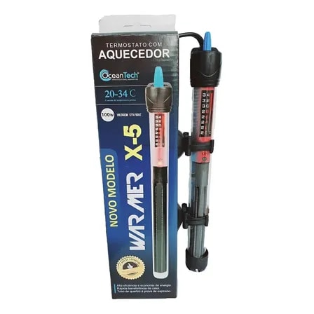 Termostato Aquecedor Oceantech 100w Aquários Até 100 Litros