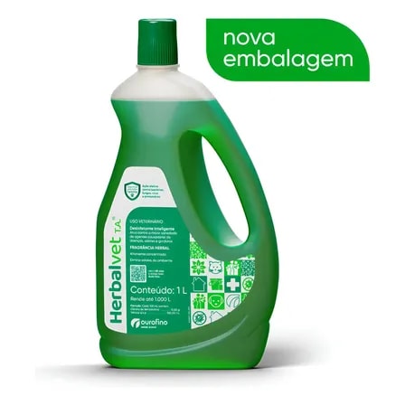 Herbalvet Desinfetante Ourofino 1litro Bactericida Viricida