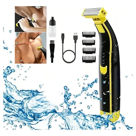 Barbear Elétrico Para Peças Íntimas Impermeável Universal Amarelo 5v