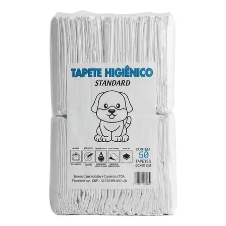 Tapete Higiênico P/ Cães Pet (50 Uni) 1ª Linha 80x60 Branco