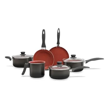 Brinox - Jogo De Panelas Antiaderente Ceramic Life 6 Peças Easy - Carbono Cinza-escuro