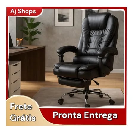 Cadeira De Escritório Aj Shops Ergonômica Giratória, Com Apoio Lombar E Rodas Cadeira Preto 504 Tecido