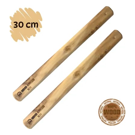 Kit 2 Mordedor Sustentável De Madeira Wood Amicus - G 30 Cm Madeira De Café