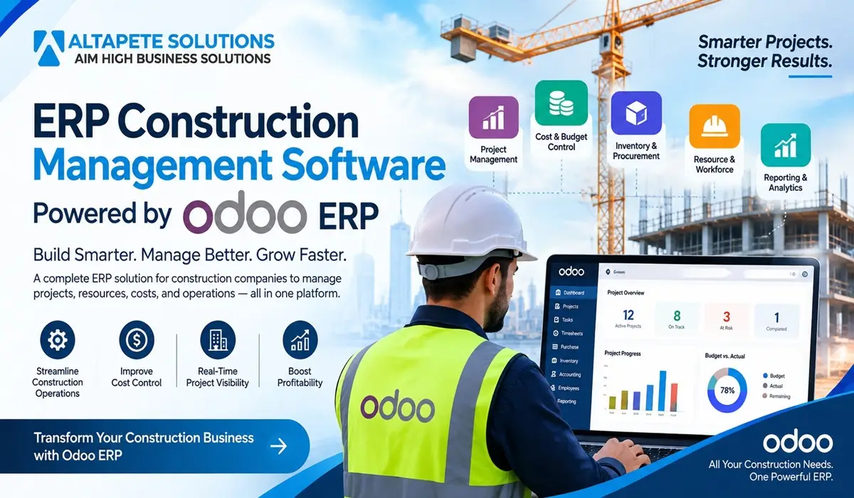 ERP Construction Management Software Powered by Odoo ERP