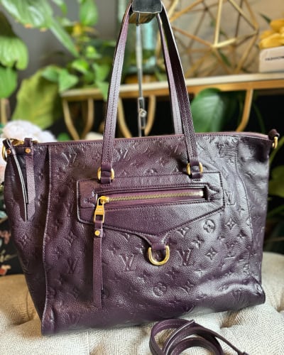 Louis Vuitton Purple Leather Handbag