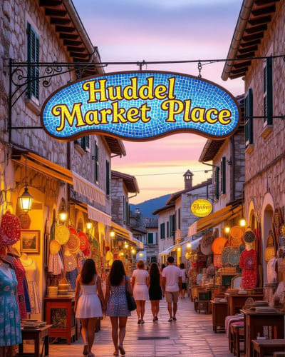 Huddel Market Place Evening Stroll