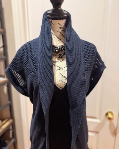 Rag and Bone Navy Open-Front Cardigan
