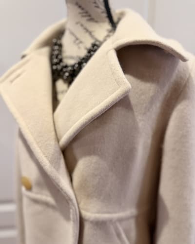 Cole Haan Beige Wool&Angora Coat