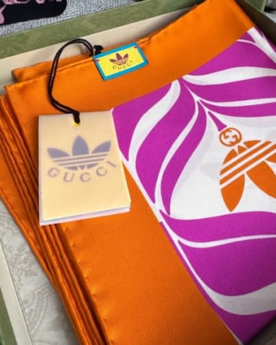 Brand NEW Gucci -Adidas Collab-Hard to find Silk Scarf in...