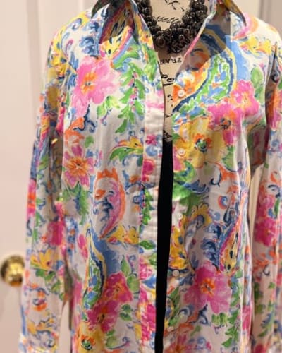 Lauren Ralph Lauren Vibrant Floral Button Down Shirt