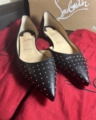 Christian Louboutin Black Studded Heels
