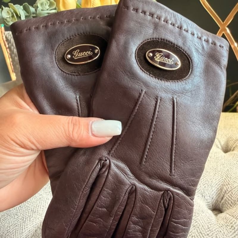 Gucci Dark Brown Leather Accessories