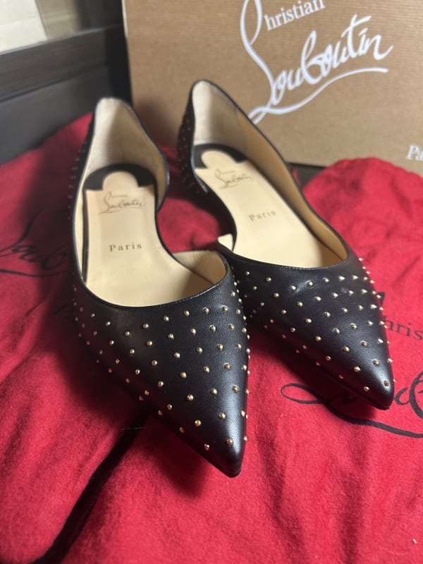 Christian Louboutin Black Studded Heels