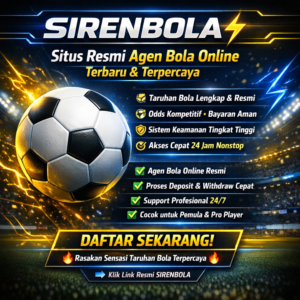 SIRENBOLA ⚡ Situs Resmi Agen Bola Online Terbaru & Terpercaya image 1
