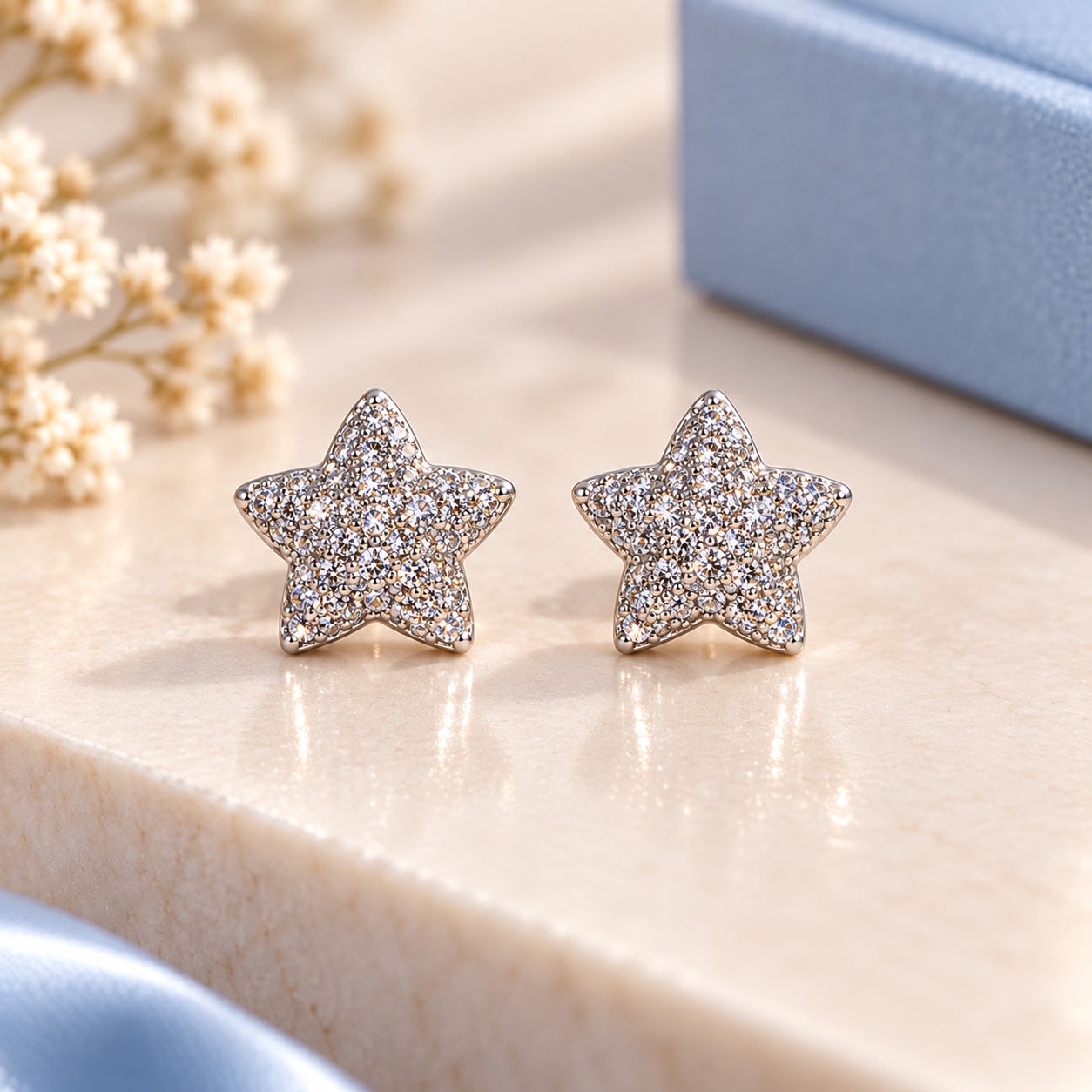 Elegant 925 silver dolphin studs with rose-gold plating and sparkling pavé stones. A playful, graceful design perfect fo — photo 1 of 3