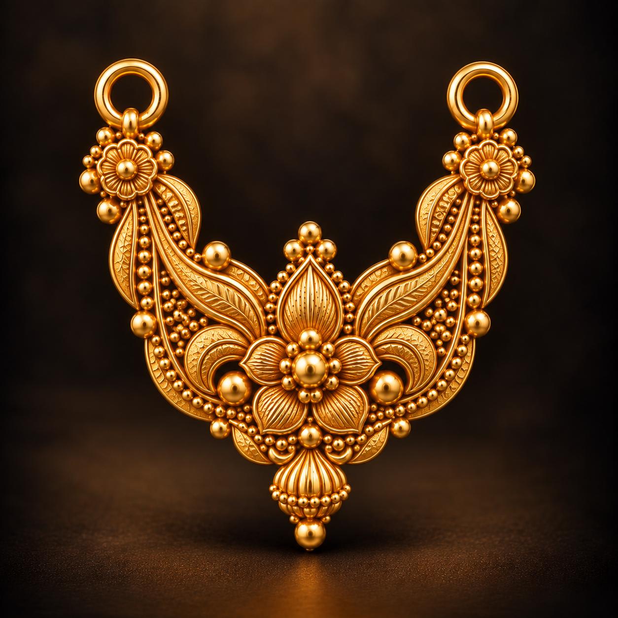 22K Royal Managalsutra Pendant Women's Gold Mangalsutra