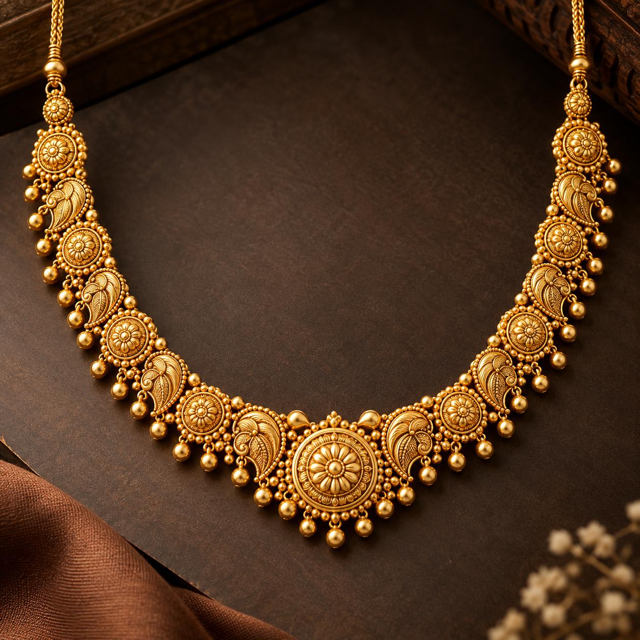 22K Elegant Women's Gold Necklace
