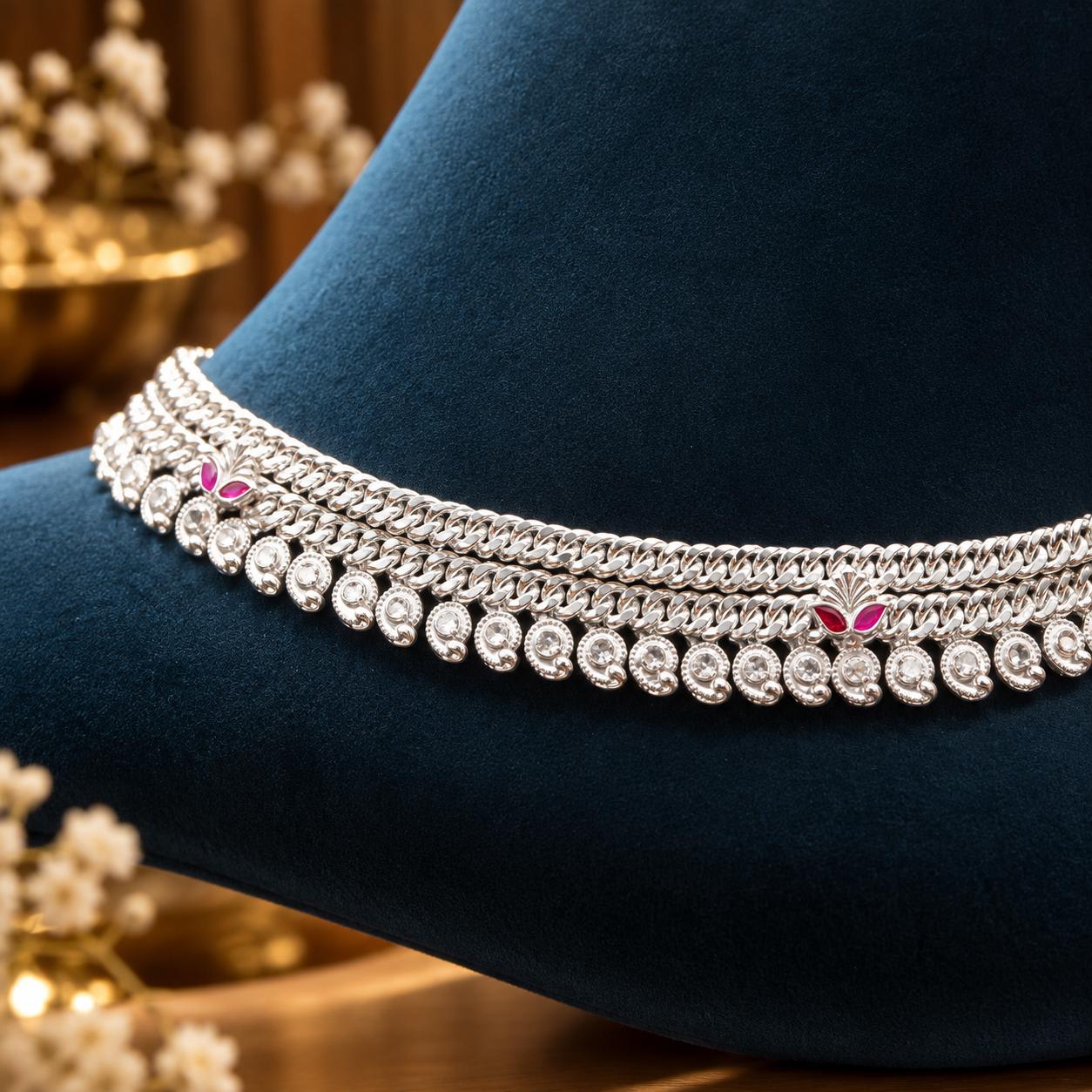 Beautiful Women's Silver Payal