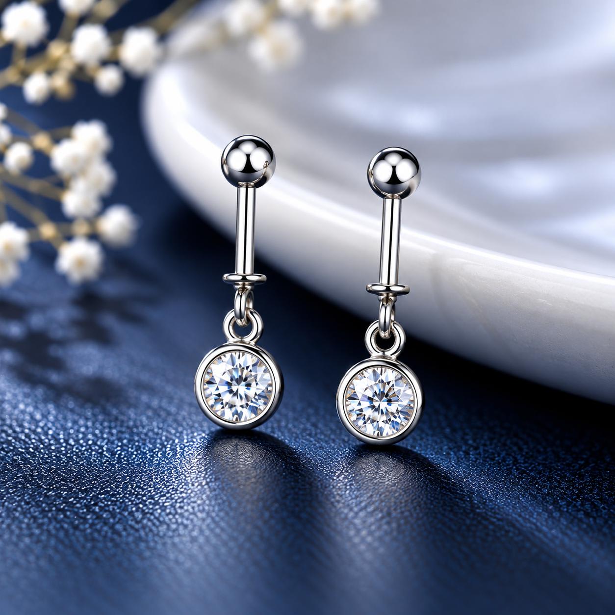 92.5 Round Crystal Drop Women's Italian Bugadi