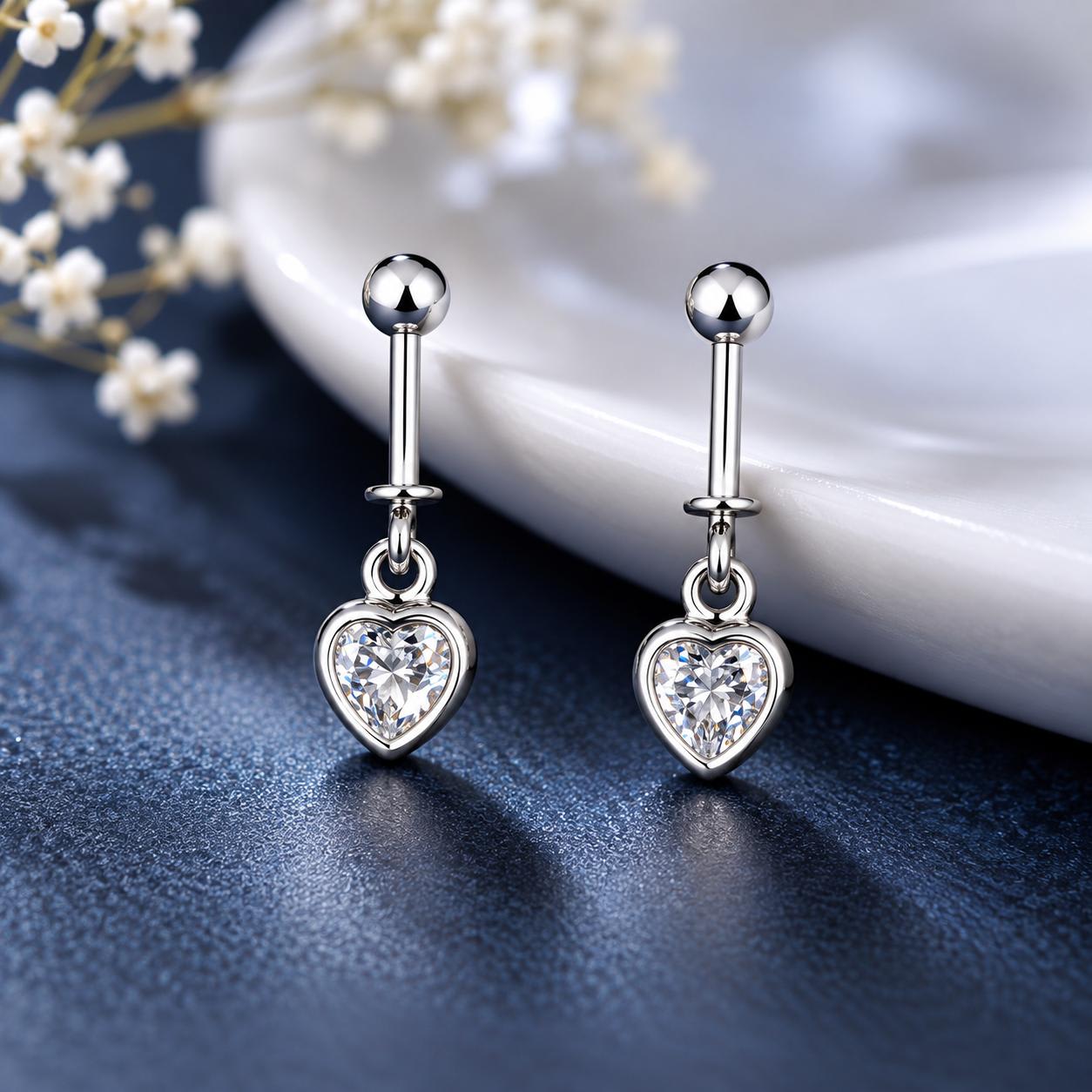 92.5 Heart Solitaire Women's Italian Bugadi