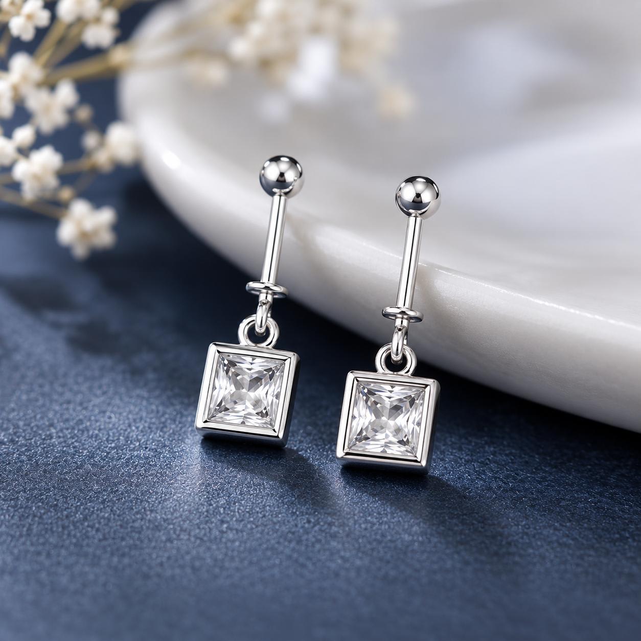 92.5 Classic Square Solitaire Women's Italian Bugadi