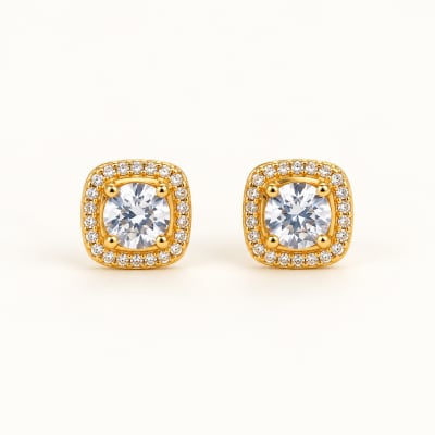 Gold Plated 925 Silver Studs