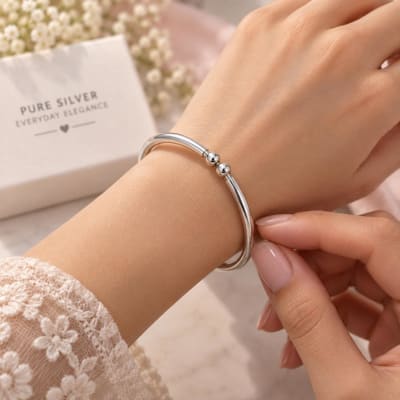 999 Pure Silver Handmade Kada