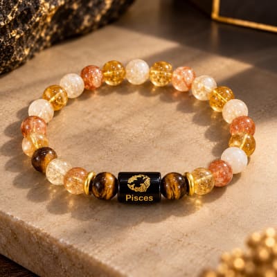 Gemstone PISES / मीन Rashi Bracelet