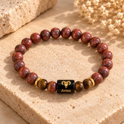 Gemstone ARIES / मेश Rashi Bracelet