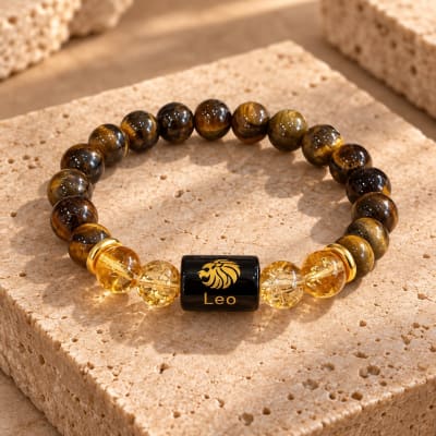 Gemstone LEO / सिंग  Rashi Bracelet
