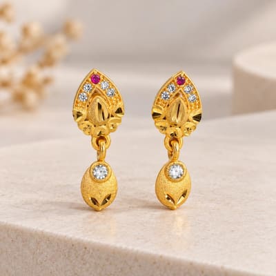 22K Elegant Gold Drops