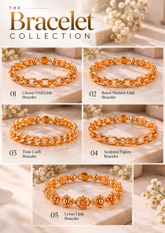 Women's Gold Bracelet Collection — cover