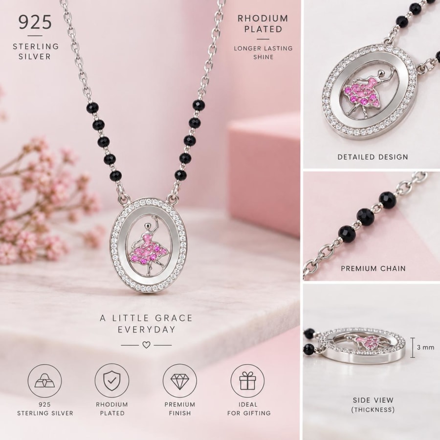 Ballerina 925 Silver Mangalsutra Daily Wear