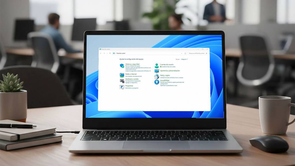 Captura de pantalla mostrando la dualidad entre el Panel de Control clásico y la aplicación de Configuración moderna en Windows 11.