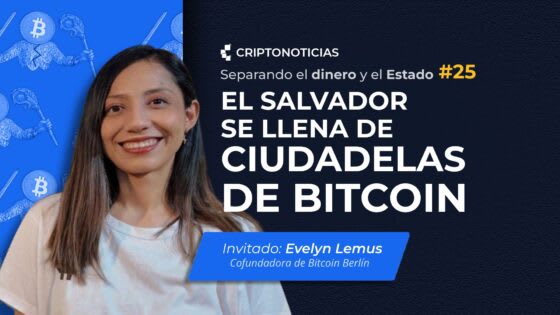 Mapa conceptual de El Salvador con iconos de Bitcoin y nodos de red interconectados, simbolizando ciudadelas y economía circular.