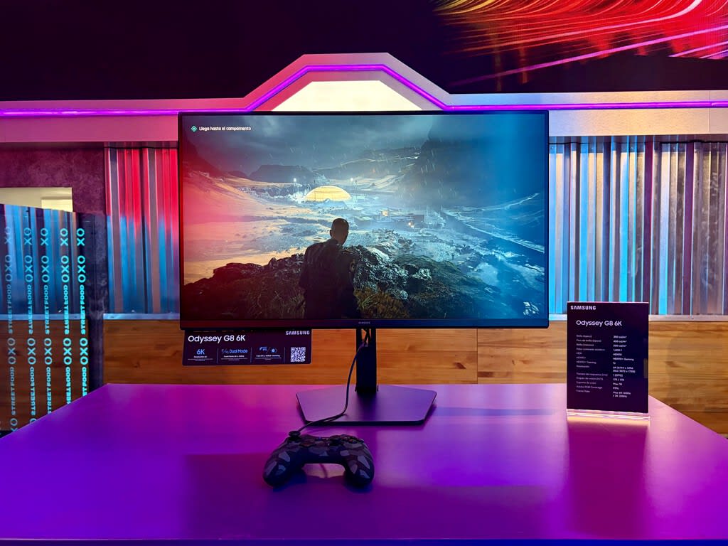 Samsung Odyssey monitor display with vibrant colors and sharp details