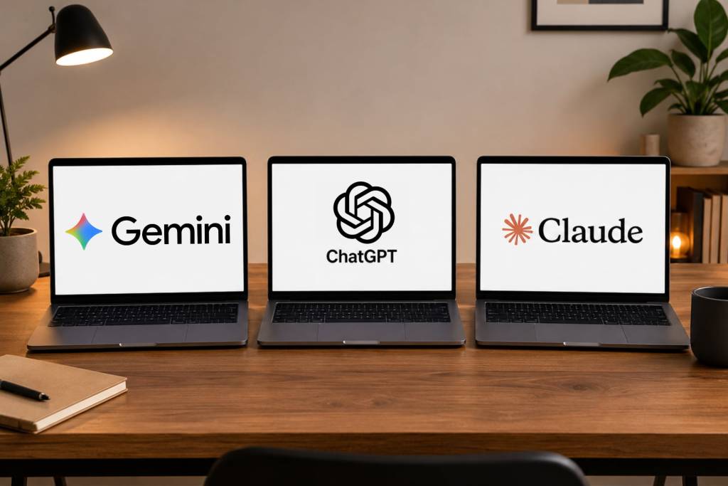 Pantalla de ordenador mostrando código y gráficos de inteligencia artificial en varios monitores.