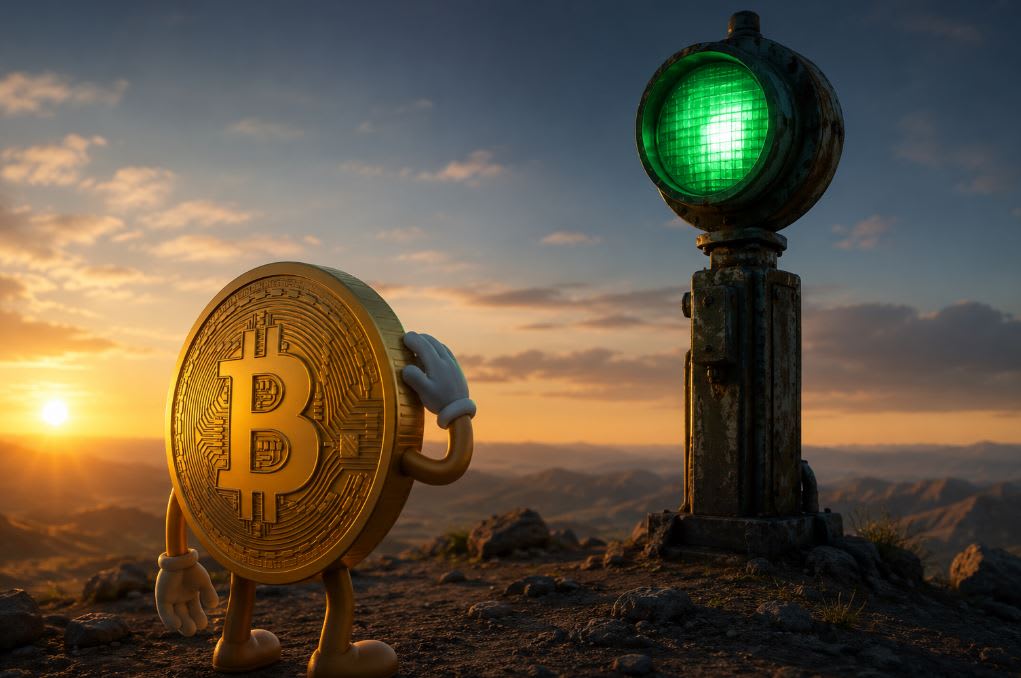 Gráfico de análisis técnico de Bitcoin mostrando una señal de mínimos históricos activada.