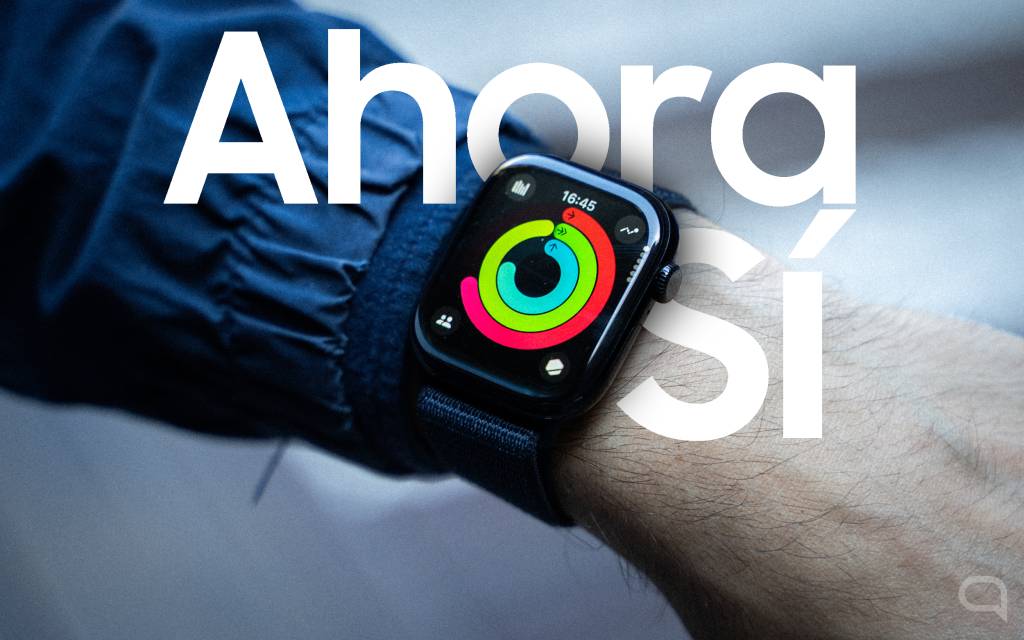 Un Apple Watch en oferta sobre un fondo de caja de Amazon.