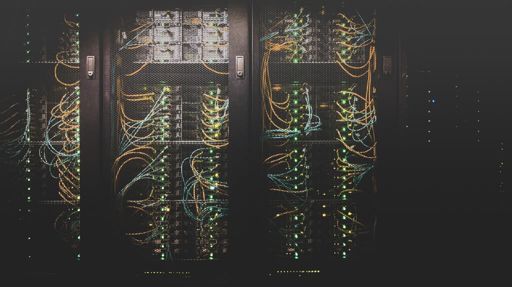 Gráfico abstracto que representa el flujo de inversión económica desde la inteligencia artificial hacia la construcción.