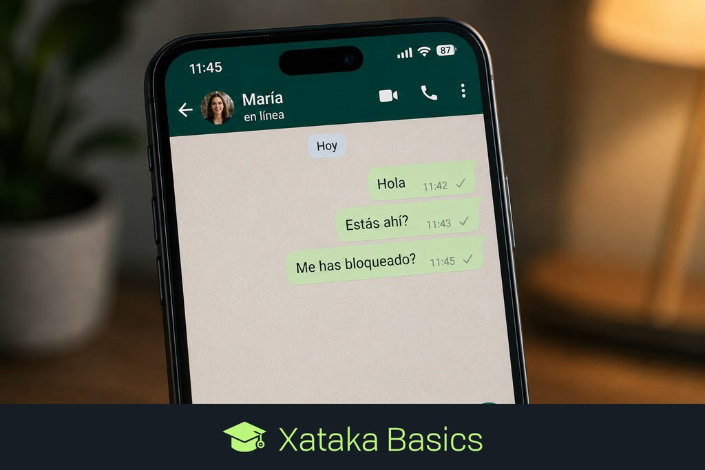 Persona mirando su teléfono con signos de interrogación flotando alrededor.