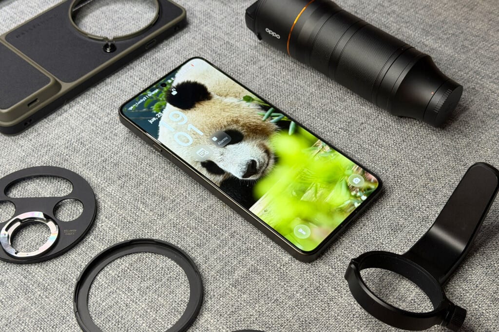 Oppo Find X9 Pro displaying a vibrant photo on its screen, highlighting its camera capabilities.