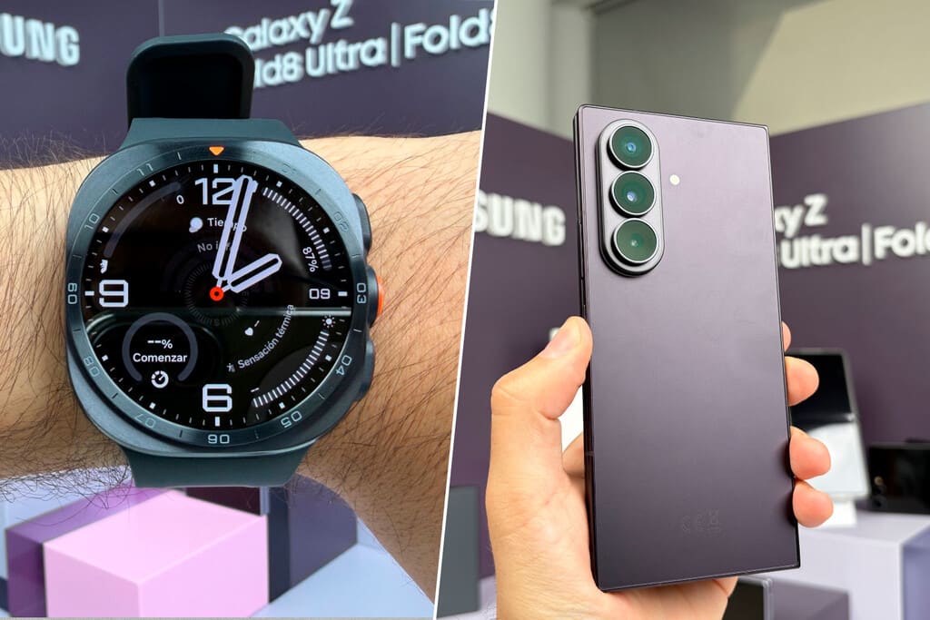 Samsung Galaxy Z Fold8 y Galaxy Watch Ultra 2 en exhibición promocional