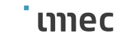 Logo of Imec, featuring a lowercase stylized "imec" in black letters with a small blue square above the "i".