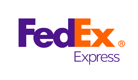 The image shows the FedEx Express logo, with "Fed" in purple and "Ex" in orange. The word "Express" is in purple underneath "Ex".