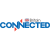 Logo reading "Britain Connected" with the word "Connected" in bold blue capital letters. The N includes red arrow shapes, and a small UK flag appears above the word "Britain" to the right.